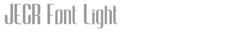 JECR Font Light